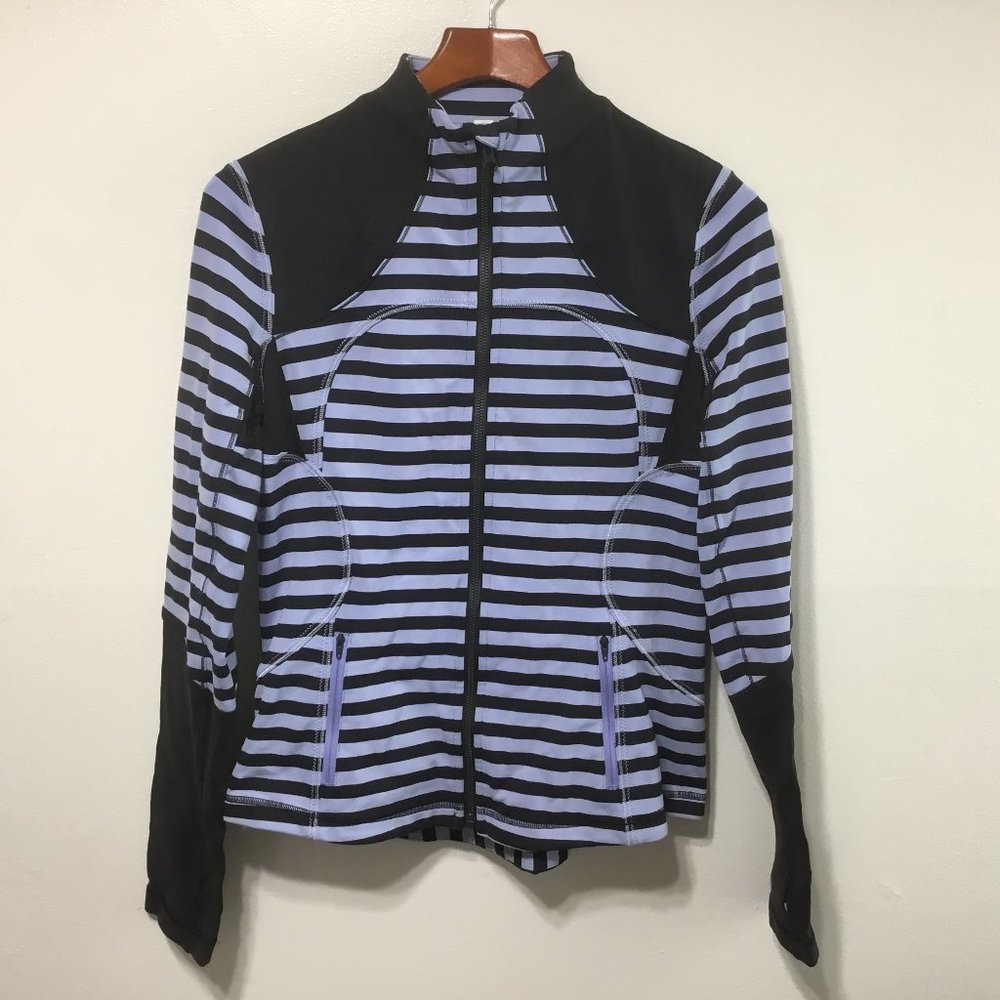 Lululemon Purple Black Stripe Jacket Size 10